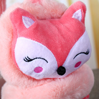 Cartoon Fox ciepłe nauszniki plusz gruby miękki regulowany osłona uszu dla dzieci Kawaii pałąk nauszniki zimowe zewnątrz cieplej słuchawki 3